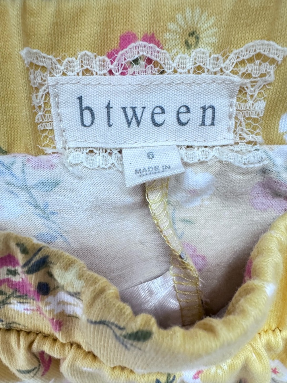 btween Yellow Floral Ruffle Tank & Skort Set. Size 6. - Picture 7 of 8
